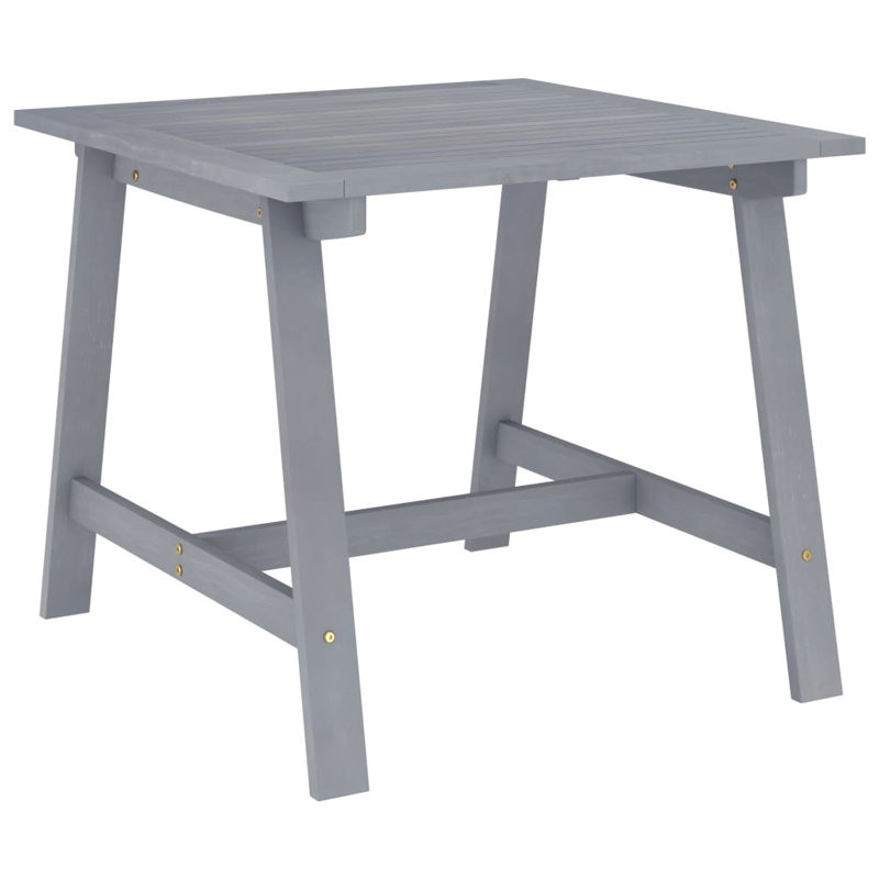 Stanfield Acacia Solid Wood Dining Table, Grey, H74 x L88 x W88cm