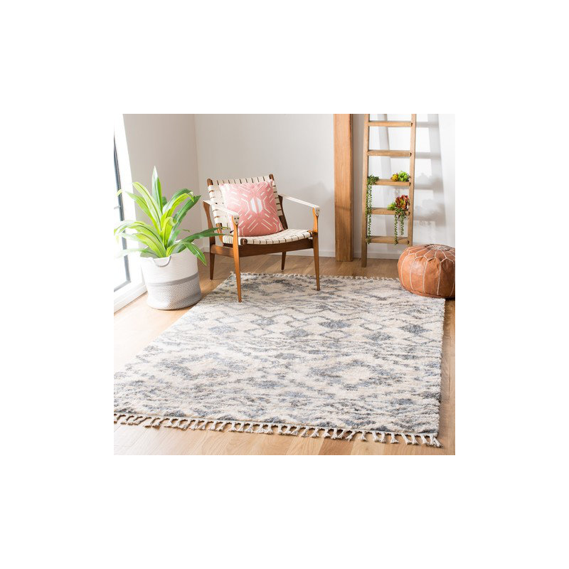Barksdale Geometric Hand Woven Area Rug, Rectangle 122 x 183 cm