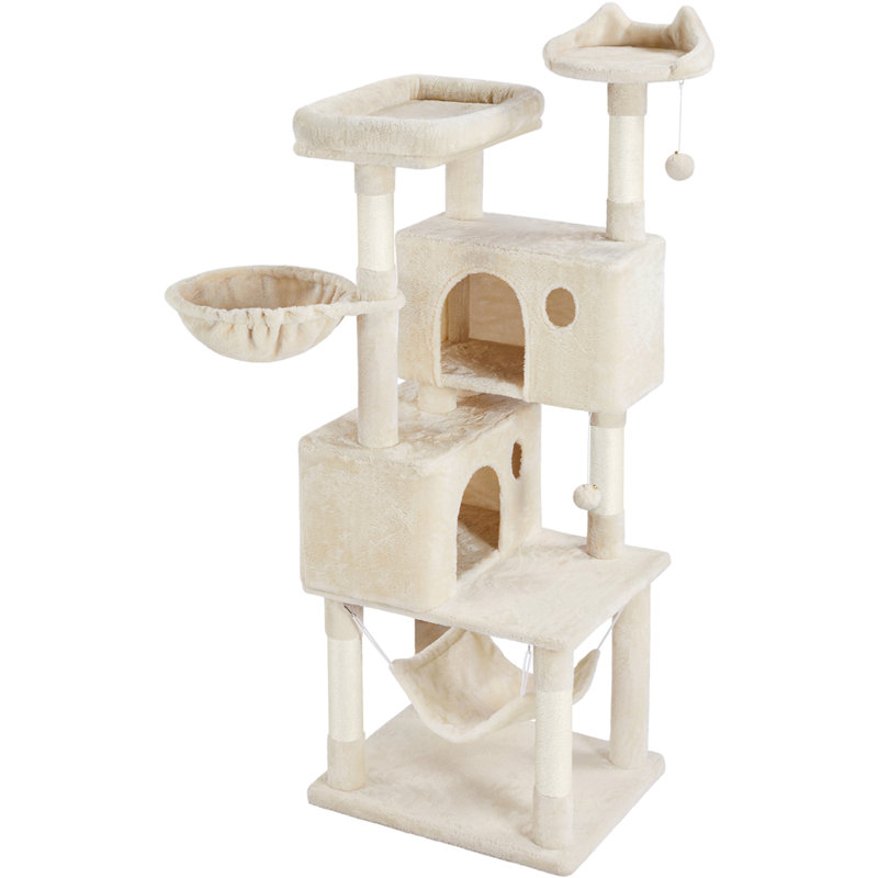 Multiple Level Cat Tree with Scratching Posts, Beige