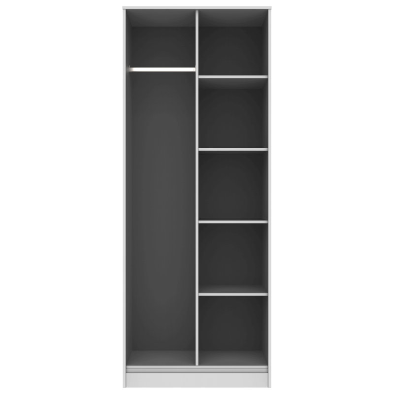 Fully Assembled Diamond - Gold Hairpin (F) Open Shelf Unit, White Matt