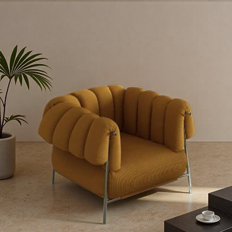 Fauteuil de loisirs simple français rétro., Gingembre gingembre