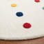 Tapis ivoire touffeté à la main à pois Iolo-385383471