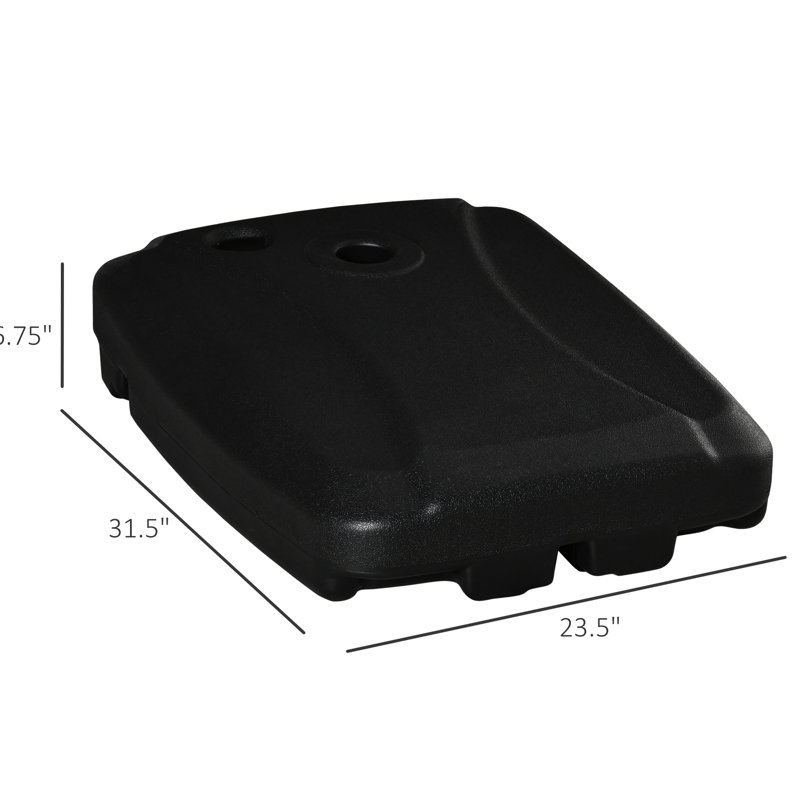 165 lb Base de porte-parapluie Cantilever