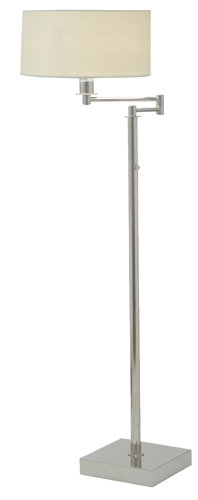 Franklin Swing Arm Floor Lamp, Oil Rubbed Bronze, Off-White