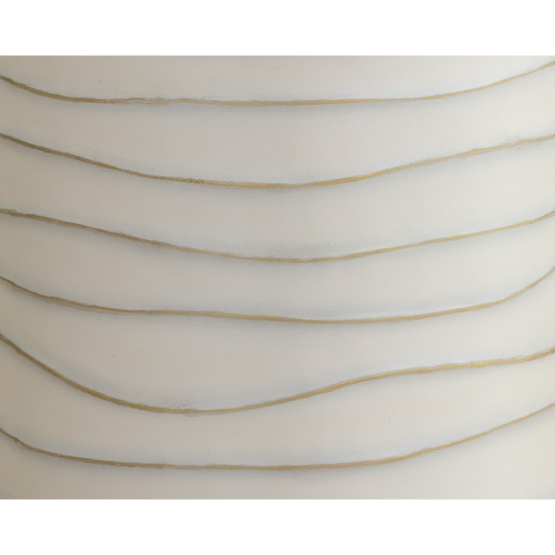 Table d'appoint Karrell, Blanc, Blanc