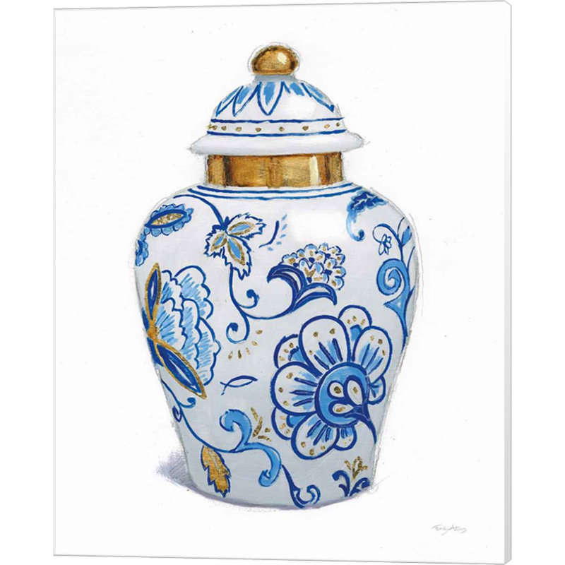«Flora Chinoiserie C» par Emily Adams, art sur toile (ensemble de 2)
