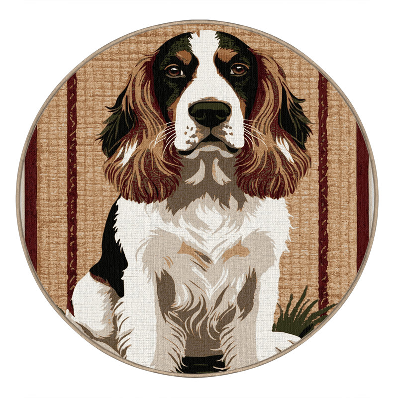  Tapis lavable d'épagneul Springer Welsh, Rectangulaire 2 pi x 3 pi