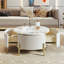 Modern Round Coffee Table with Drawers-118305053