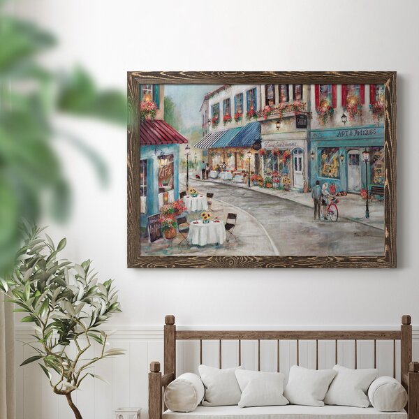 Charlton Home® Quaint Cafe Framed On Canvas Painting | Wayfair