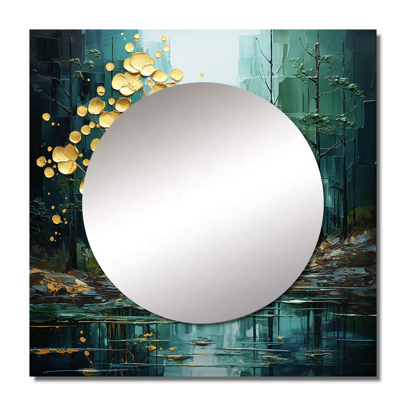 Raahill - Forest Square Mirror Wall Decor For Bedroom, 36" x 36"