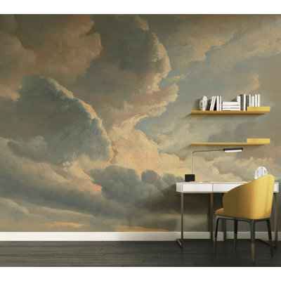 Papier peint nuage pastel peint Cloudscape