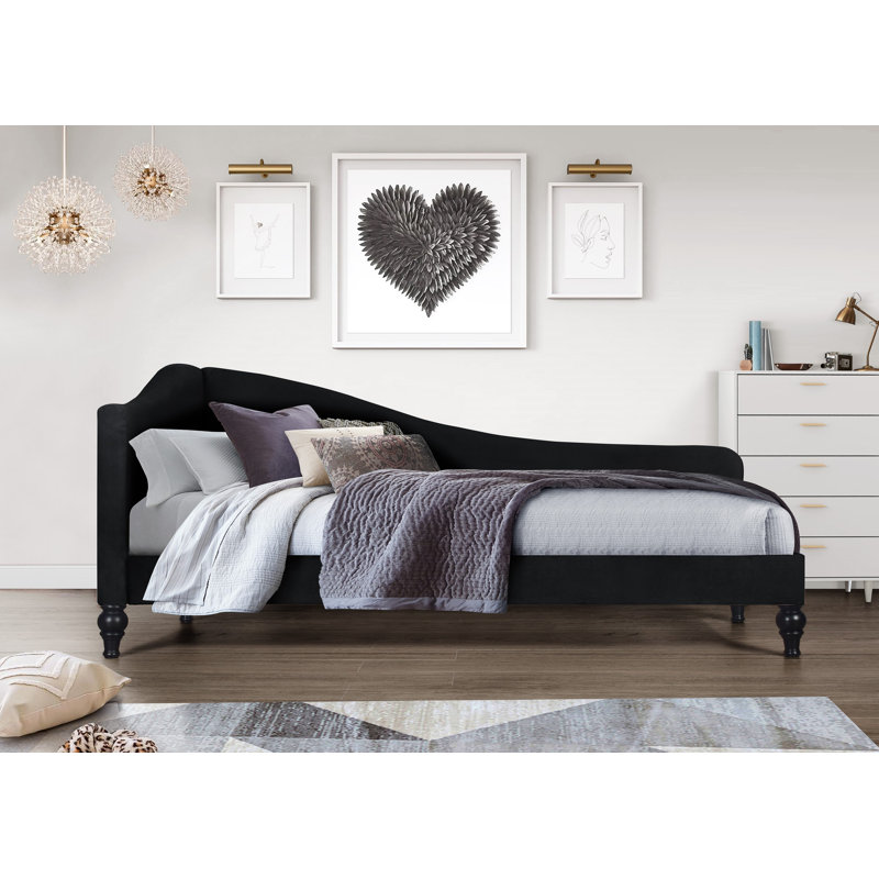 Pahrump Upholstered Daybed, Black