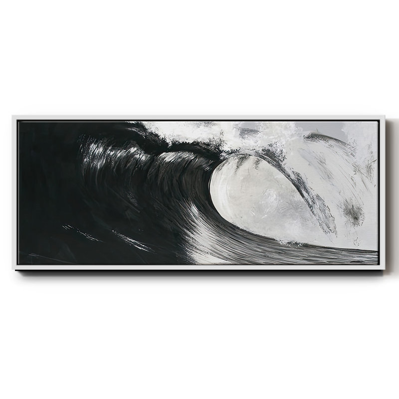 Black & Passaic Waves III - Toile encadrée, H 12 po x l 30 po