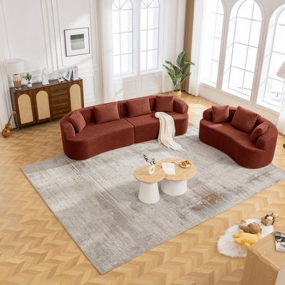 Ensemble de canapé modulaire courbé 3 pièces