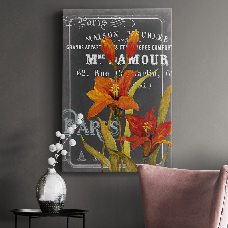 «Chalkboard Paris I», impression sur toile tendue, L 32 po x H 48 po