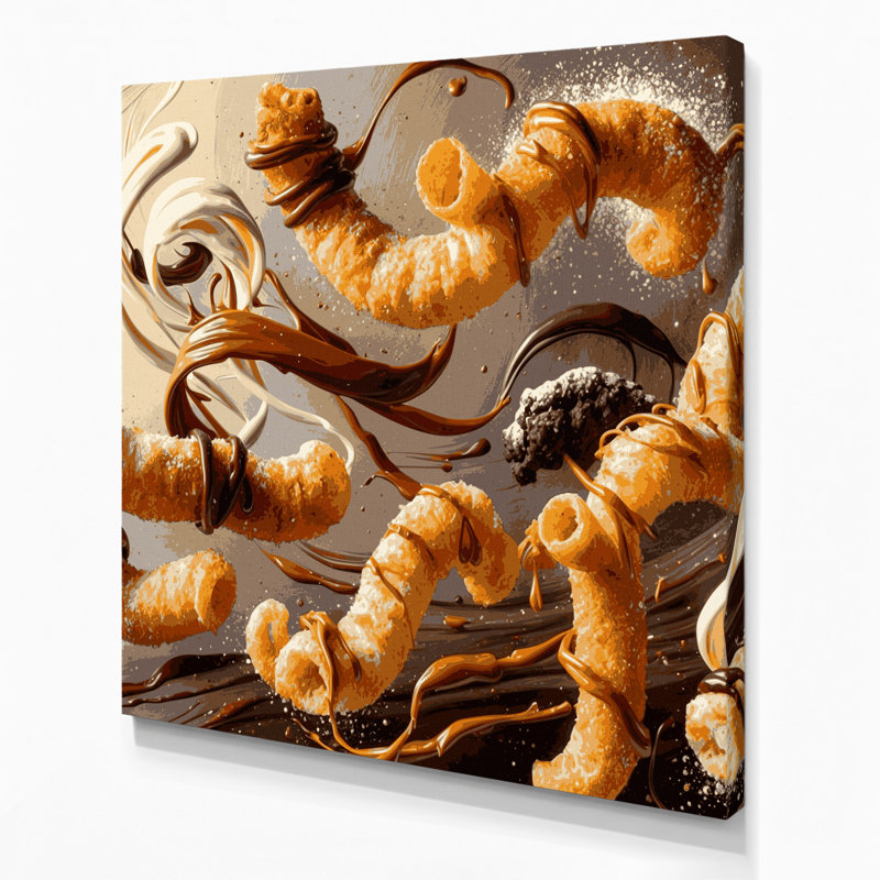 Art mural sur toile, "Desserts", H 12 po x l 12 po