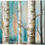 «Birch Forest» par Patricia Pinto, art sur toile (ensemble de 2)
