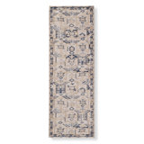 Wool Oriental Area Rug in Navy/Beige