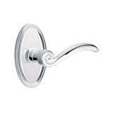 Elan Wave/Drop Passage (Hall & Closet) Door Lever with Oval Rosette
