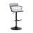 Nash Adjustable Black Wood Bar Stool In Light Gray Fabric With Black Metal-1353062671