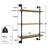 3-Tier Industrial Pipe Floating Shelf - 24 Inch Rustic Wood-88330133