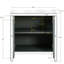 Armoire de rangement en forme de losange avec miroir argenté pour salon, salle à manger, entrée, cuisine - Meuble de rangement en verre avec moulures et motifs, solide