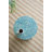 Capiz Garden Stool Small Side Tabel, Blue Accent Round End Table