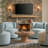 Swivel Accent Chair with Throw Pillow-86905324