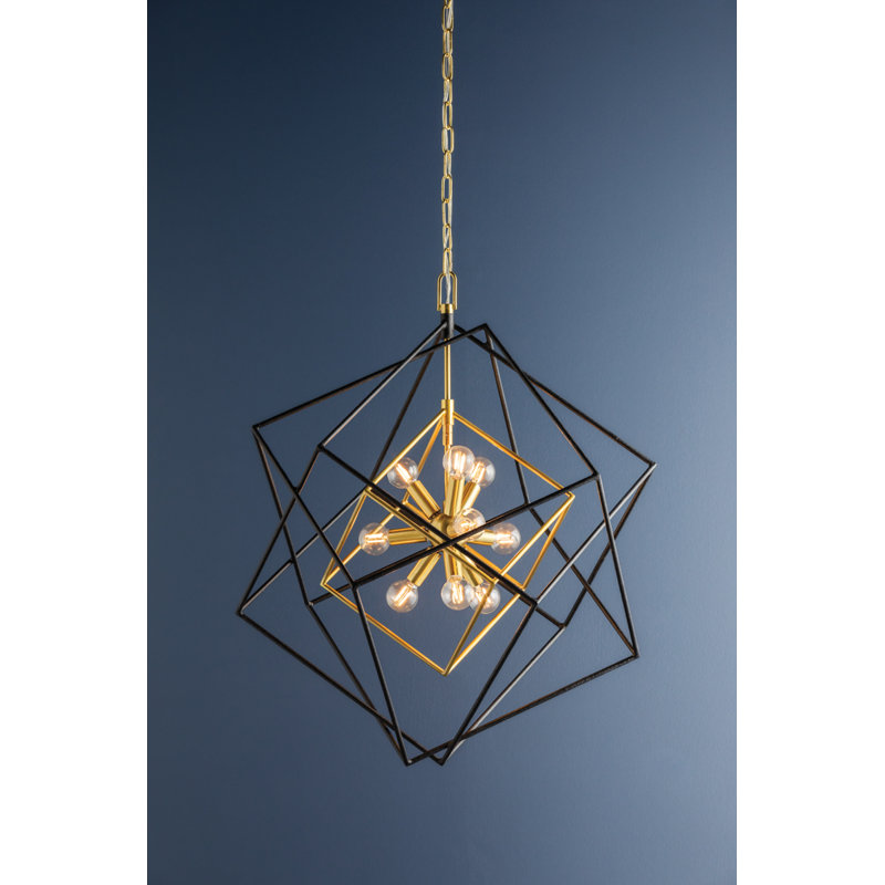Roundout 9 - Light Pendant, Aged Brass