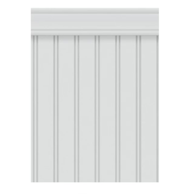 Ensemble de lambris Unounc 3D avec emboîtement décoratif supérieur (ensemble de 8 panneaux et 2 rails)