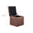 Storage Ottoman in Cotton Linen & Corduroy Options, 16.5"x16.5"x17.3", 18.7lbs - Footrest & Seat-1444631241