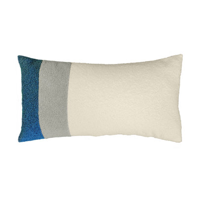 Colorblock Sherpa Racing Stripes Decorative Pillow