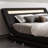 Charlesten Vegan Leather Platform LED Lights Bed with Wooden Slats and Adjustable Headboard, RGB Lighting & Music Sync, No Box Spring Needed-852362829-852362830