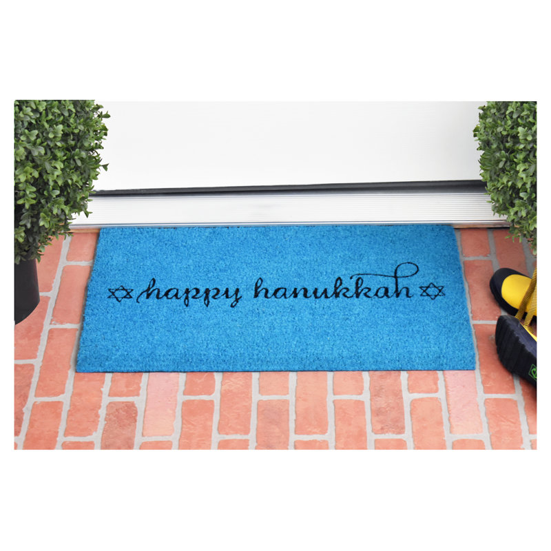 Loyola Non-Slip Hanukkah Outdoor Doormat
