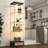 Modern Glass Display Cabinet With Drawer , Quick-Assembly Antique Cabinet With LED Lights, Tempered Glass Bookshelf,  1-Door Storage Case With 4 Shelves  For Living Room And Bedroom-1211600713