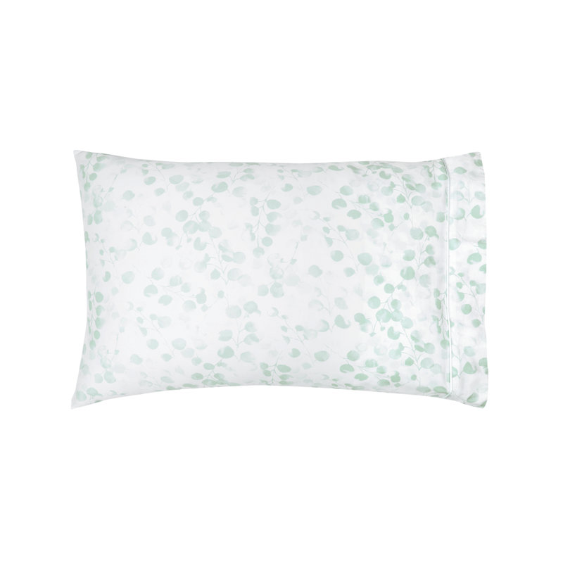 Rosée sauge Standard pillowcase pair, Rosée, Floral, Standard