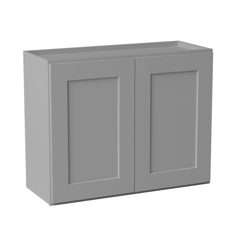 Armoire de cuisine en bois massif prête à assembler, Gris, H 24 po x l 30 po x P 12 po