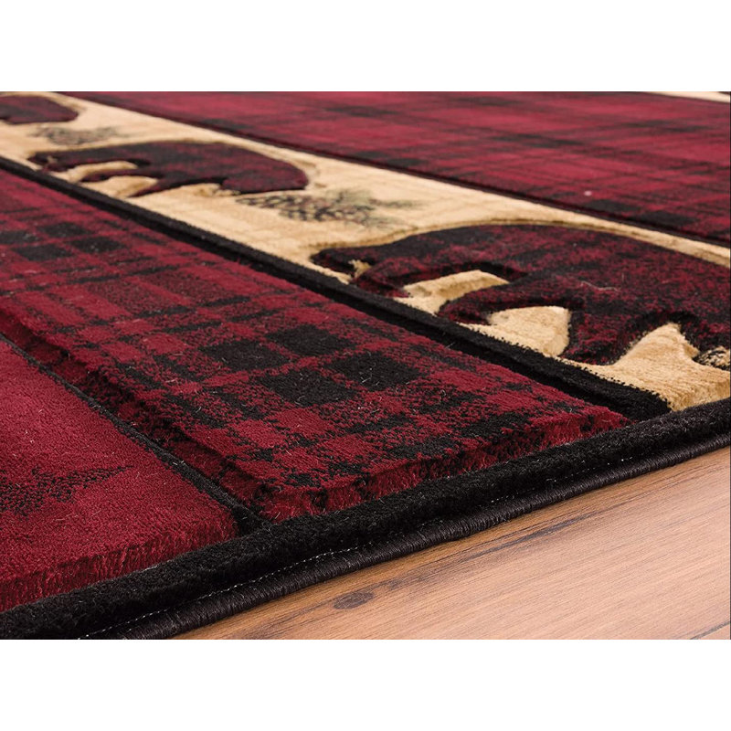 Tapis en polypropylène tissé à la machine Dayzha, Rectangle 7 pi 10 po x 10 pi 6 po