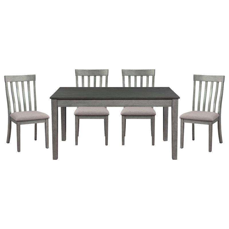 4 - Person Solid Wood Top Four Leg Dining Set