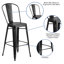Commercial Grade Distressed Metal Indoor-Outdoor Counter Height Stool with Back-1728823599-1728823573