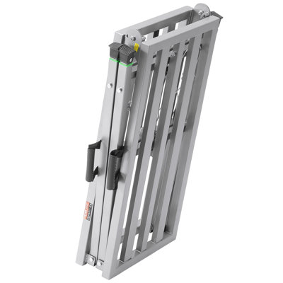 Work Platform, 4 Gear Adjustable Height, Folding Alloy Steel Step Ladder, Portable Scaffolding Platform, 800 lb Load Capacity, Non-Slip Rubber Feet, Drywall Painting Stool, Cleaning & Washing
