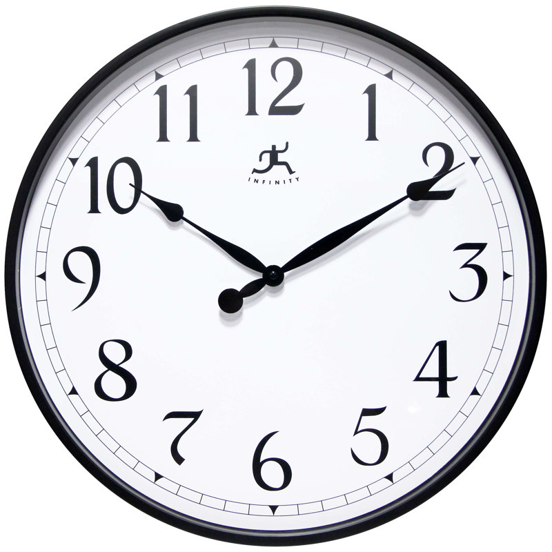 Horloge murale 18 po Farragut, Noir