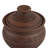 Ukrainian Souvenirs Engobe 0.6 Quarts Stoneware Round Dutch Oven