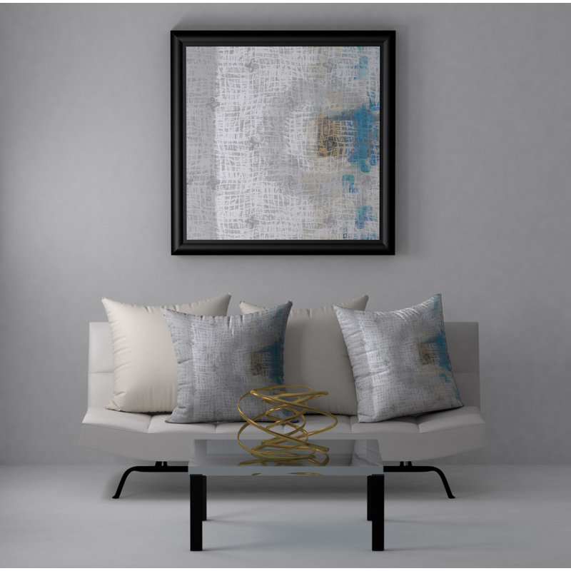 Abstract Throw Pillow, 18" H x 18" W