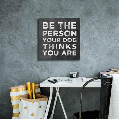  «Personnage de chien» par Erin Clark, art mural sur toile, 12 po x 12 po