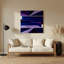 Art mural Hard Edge 33 en métal bleu-502033355