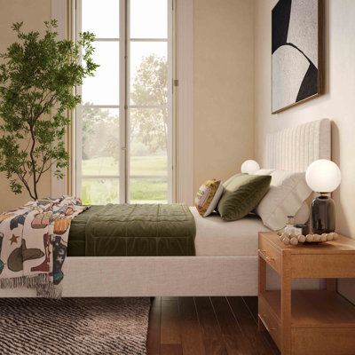 Robbinsdale Natural Upcycled Linen Bed