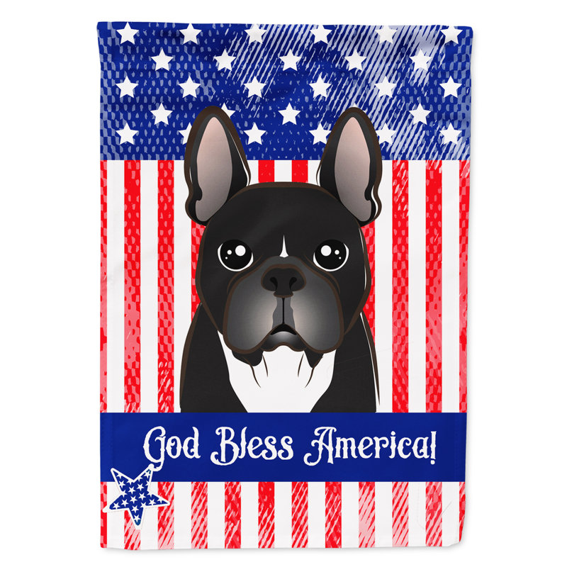 Drapeau de jardin Leighanne, Bouledogue français (noir)