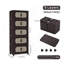Armoire de rangement pliante latérale de 20 po de large, 5 niveaux, 19,69 po x 11,81 po x 50,00 po, bacs de rangement pliables avec porte magnétique, armoire de rangement en plastique avec roues-1876087449
