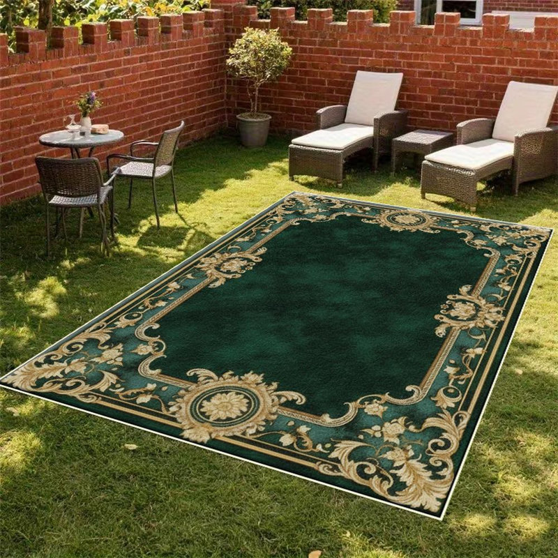 Floral And Scrollwork Area Rug, Soft And Lightweight, Suitable For All Seasons, Easy To Maintain And Easy To Clean, Machine Washable Carpet Floor Mat, Suitable For Living Room, Bedroom, Hallway, Balcony, Patio, Room Decor, Home Decor, Outdoor Decor